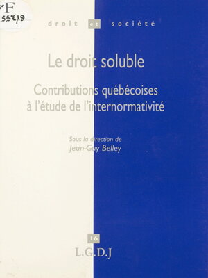 cover image of Le droit soluble